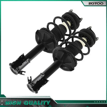 Set of 2 Complete Strut Coil Springs & Mounts for Nissan Sentra (2000–2001)