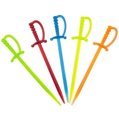 100PCS Plastic Sword Toothpicks for Party Decor