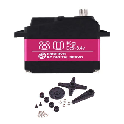 1x Digital Servo 80KG for 1/5 RC Car (Waterproof, 18T Servo Arm)