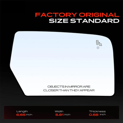 Power Mirror Glass w/Blind Spot & Heated for Ford Expedition (FO1325161, FL7Z17K707A)