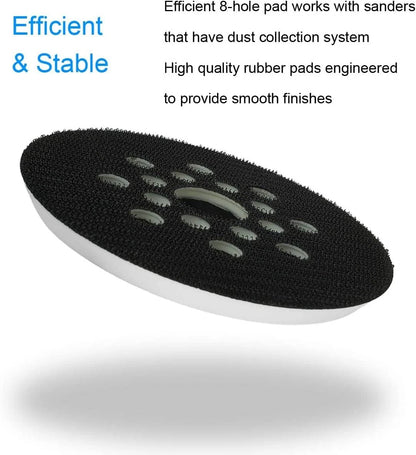 2X 5 Inch 8 Hole Hook & Loop Replacement Sander Pad for Bosch