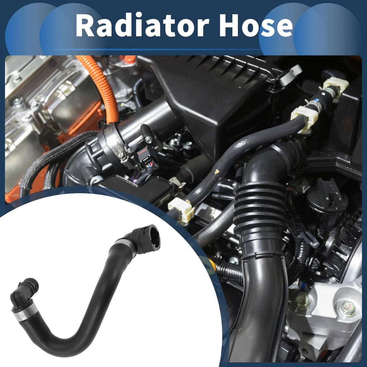 Radiator Hose for BMW 740i 740iL 750iL (1998–2001) No. 11531711385 Rubber