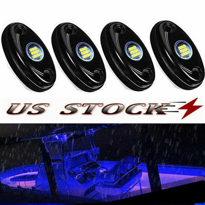 4X LED Courtesy Lights for Boat Marine (Aluminium)