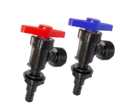 2-Pack PEXLOCK 1/2" Hot & Cold Washing Machine Valves for Universal Use