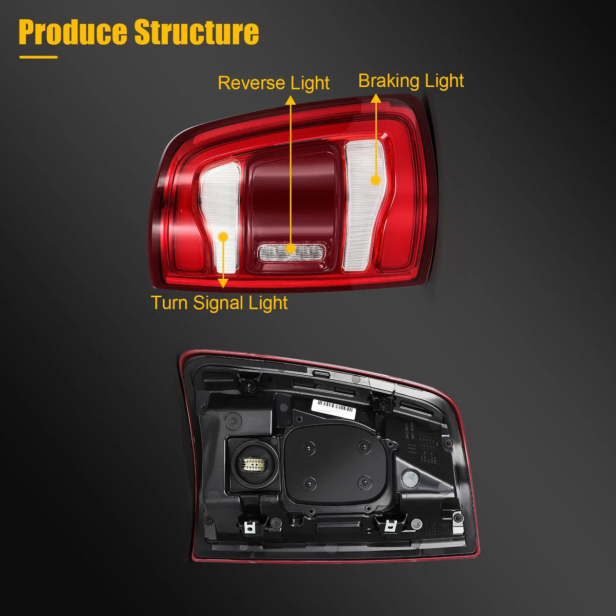 Pair LED Tail Light Assembly for Ram 2500 3500 (2019–2024)