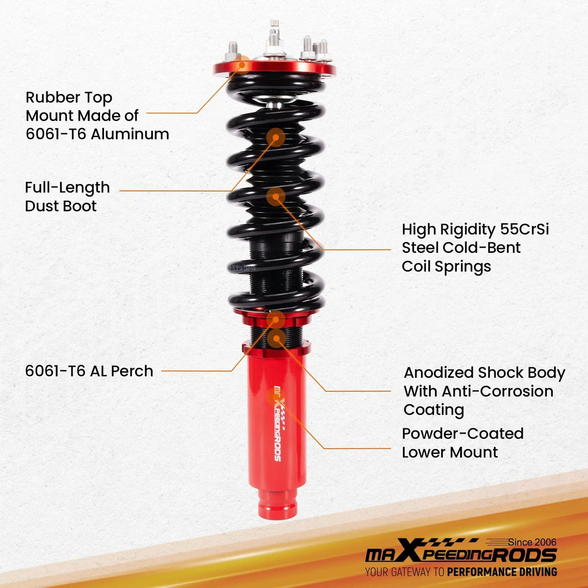 Coilovers Suspension Kit for Acura TL (1999–2003) Adjustable Height
