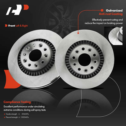 Front Disc Brake Rotors for Ford Taurus, Taurus X, Mercury Sable (R-54157, R54157)