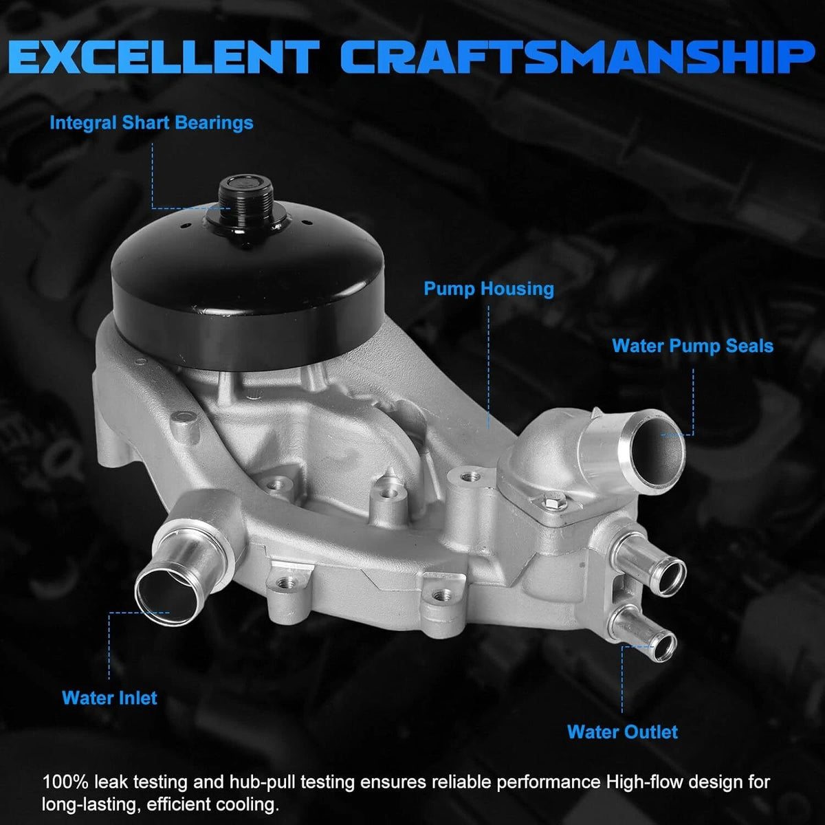 AW6009 Water Pump for Hummer Chevrolet GMC Buick 5.3L 6.0L 6.2L (2002–2019)