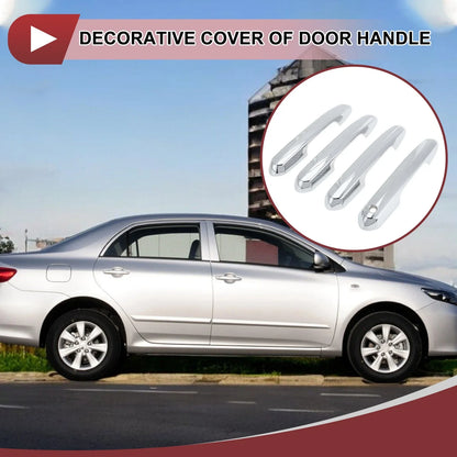 Set of 4 Door Handle Covers for Toyota RAV4 (2019–2024) Silver ABS