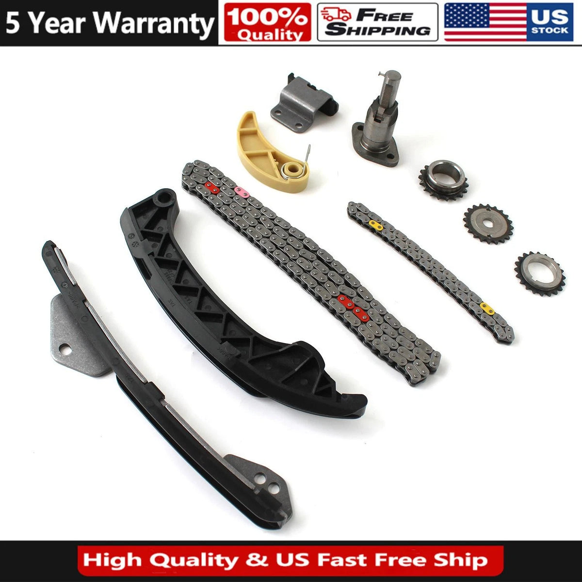 Timing Chain Kit for Scion Vibe Corolla Matrix Prius xD CT200H (2003–2017) 13540-37010, 916-944, 37010