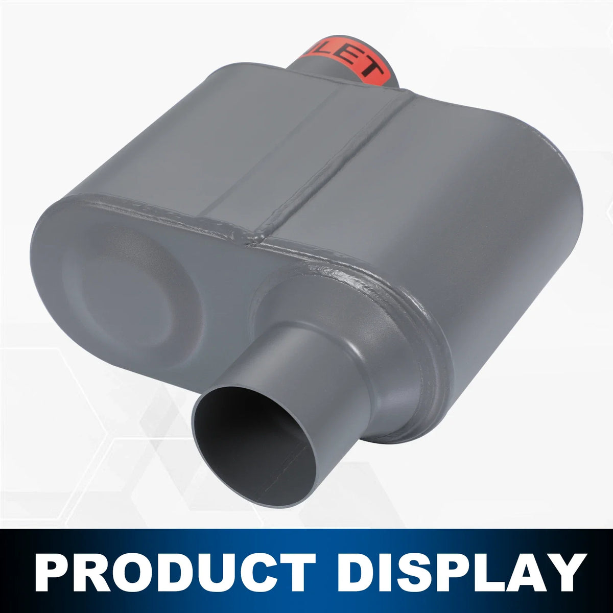 2.5" Inlet/Outlet Race Performance Chambered Exhaust Muffler for