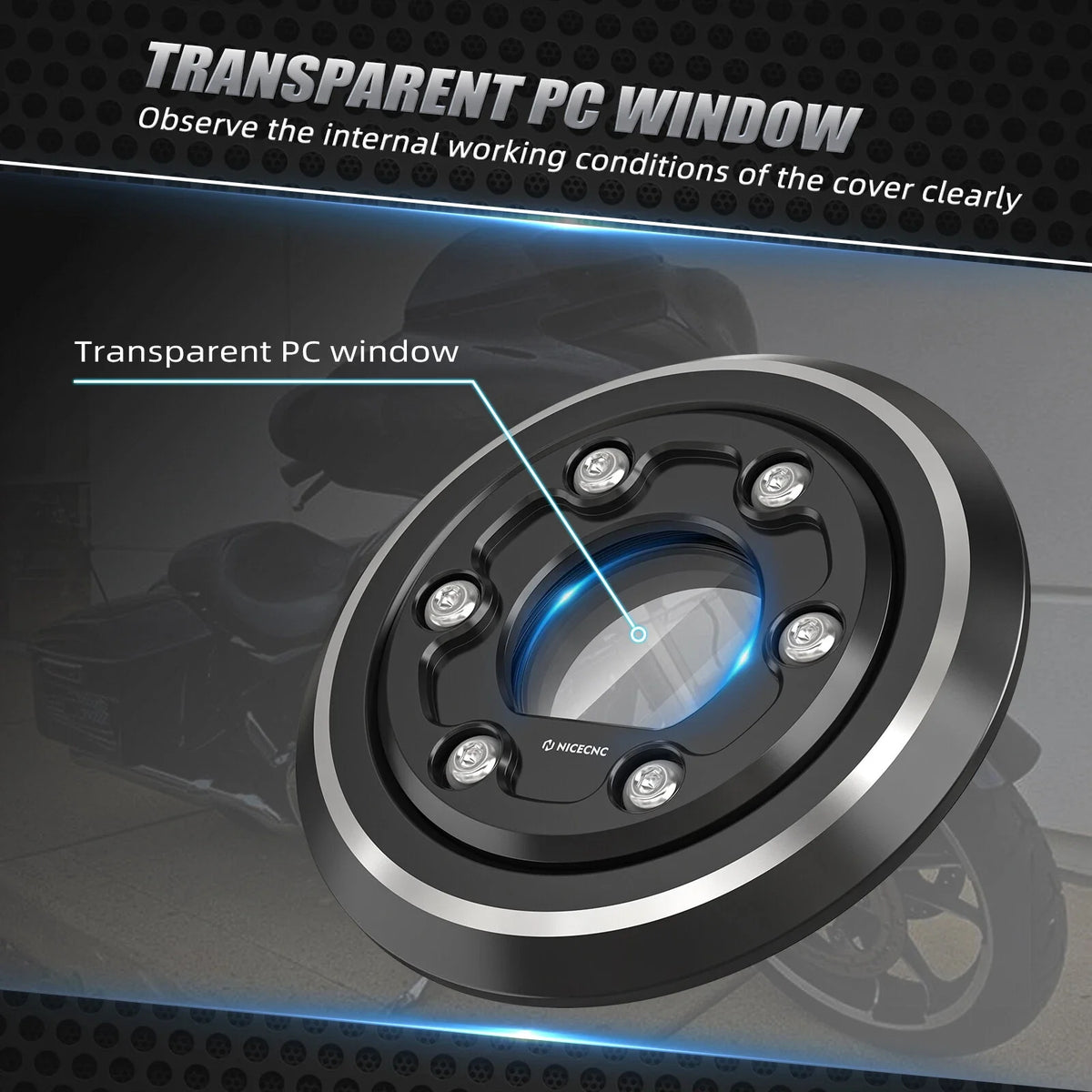 NICECNC Transparent Alternator Cover for Harley Sportster S RH1250S (2021–2024)