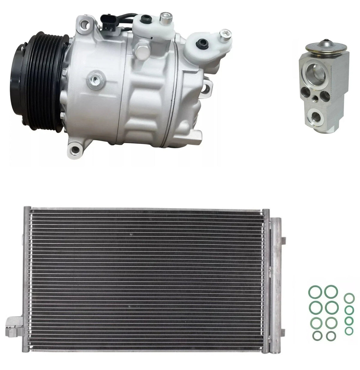 A C Compressor Kit Replacement w Condenser for BMW 750i 4.4L V8 (2017–2017)