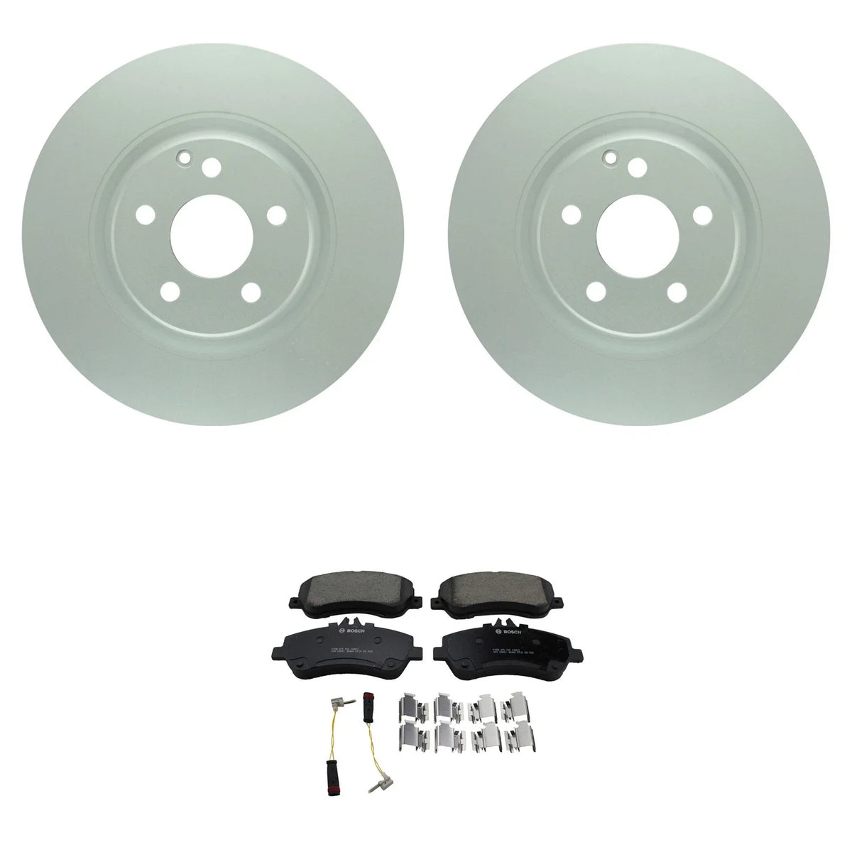 Bosch Quietcast Brake Pad Kit & Rotors for Mercedes W204 GLK250 GLK350 (2009–2015)