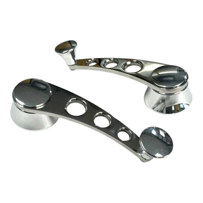 Window Crank Set Polished Stainless Steel 1/2 x 7/16 Spline for Pair