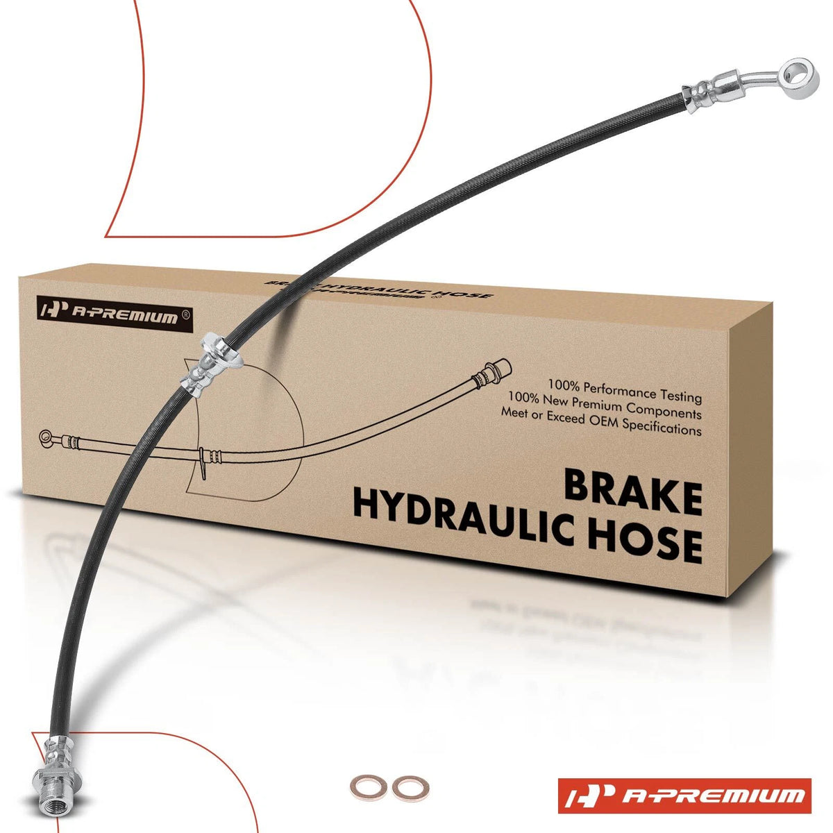 Front Right Brake Hydraulic Hose for Honda Civic (2016–2021) Insight (2019–2021) H622530, 01464TBAA00, 2207425