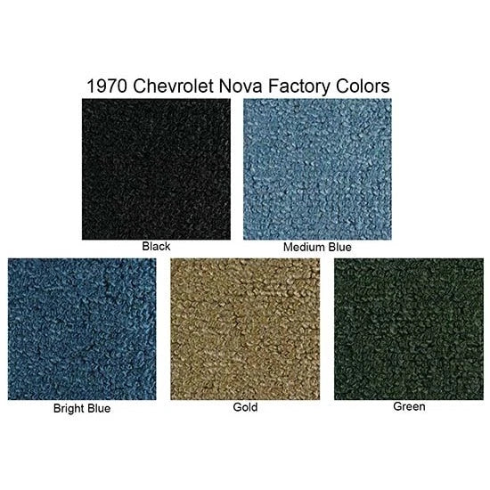 Loop Carpet for Chevy Nova 2 Door (1968–1973) 3896-69-05, Aqua