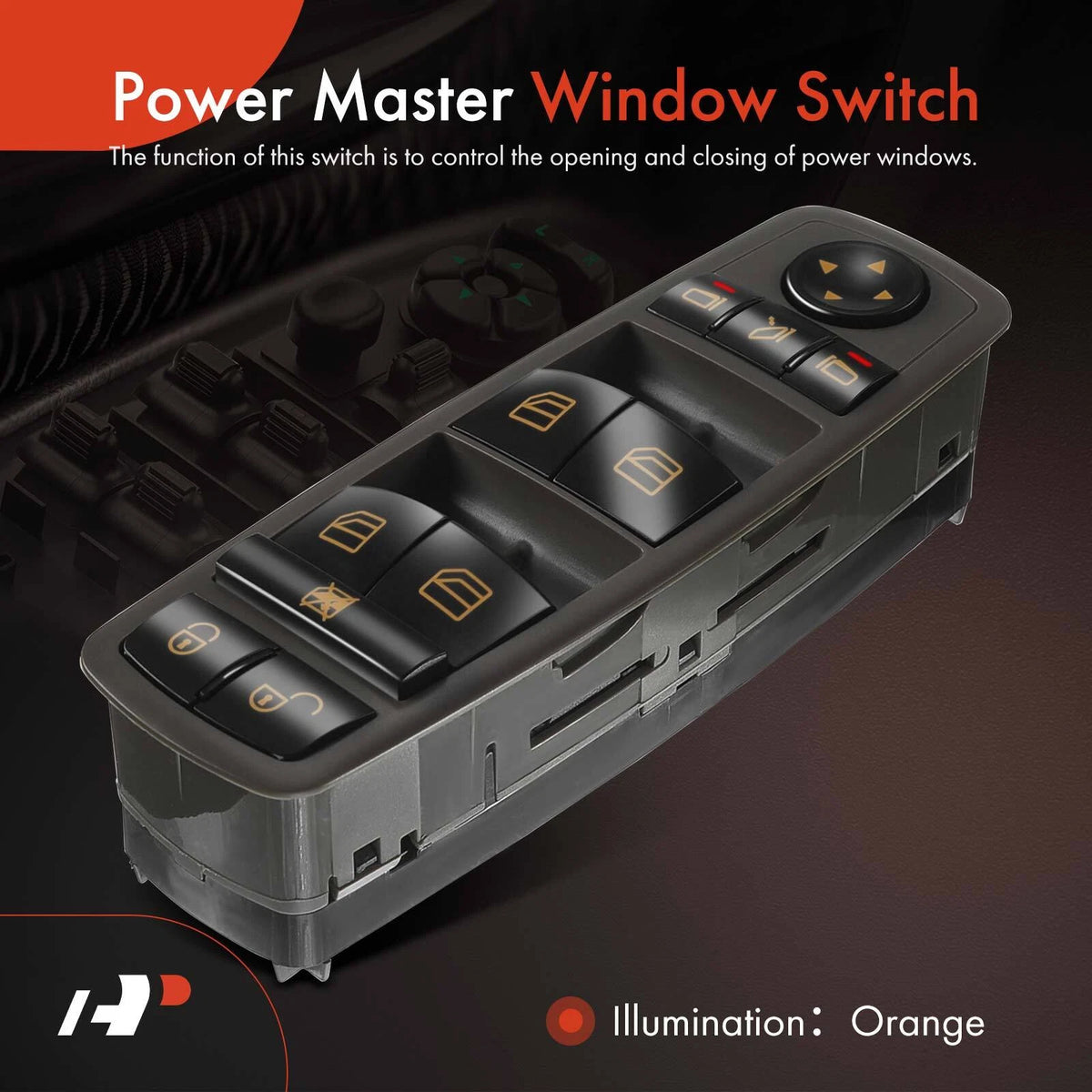 Front Left Power Window Switch for Mercedes A160 A190 B180 (2004–2005) 1698206710, A1698206710