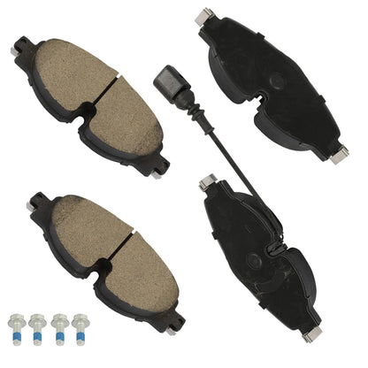 Set of 4 Front Ceramic Brake Pads for Audi A3, TT, Volkswagen E-Golf, Golf GTI, Jetta