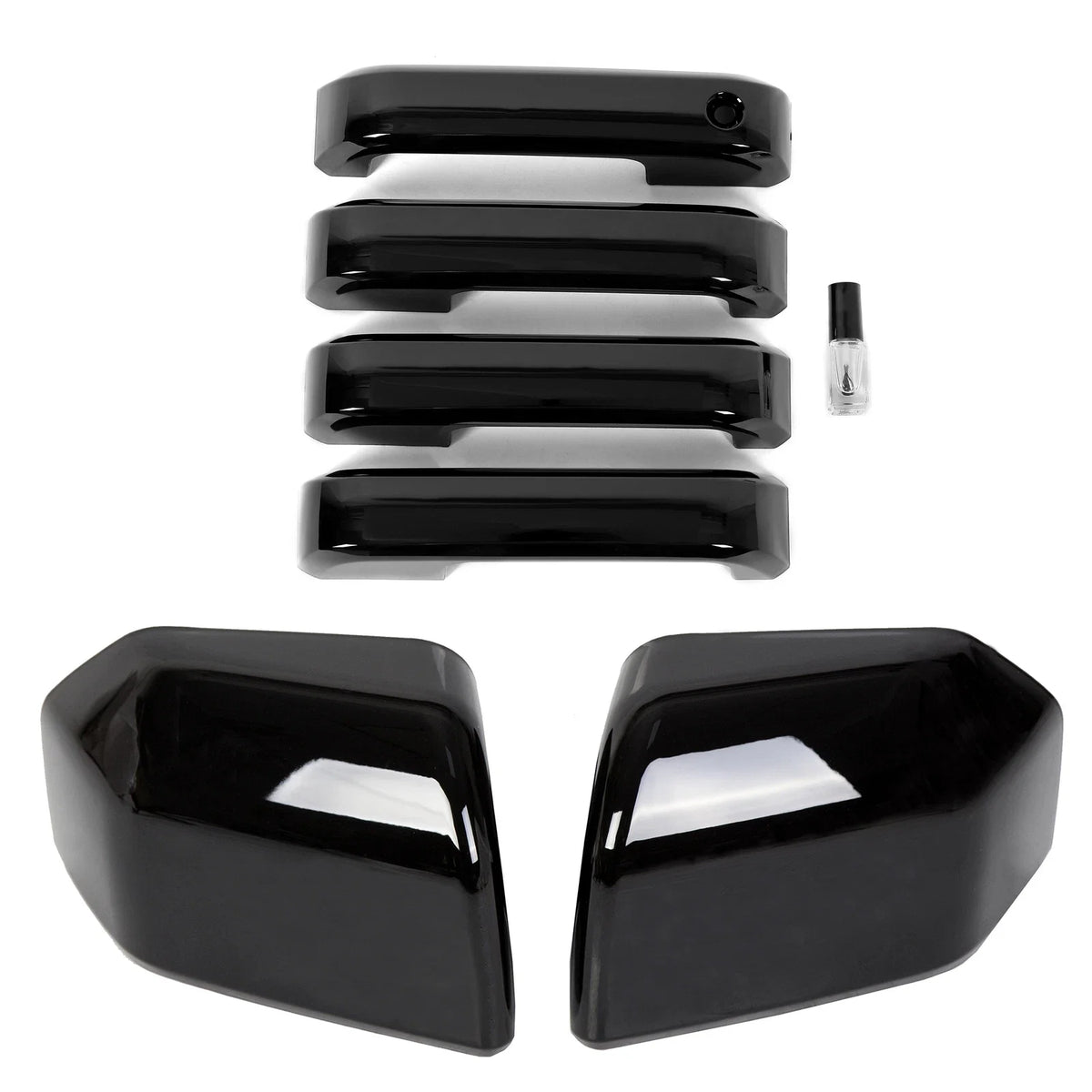 Gloss Black Top Half Mirror & Door Handle Covers for Ford F150 (2015–2020)