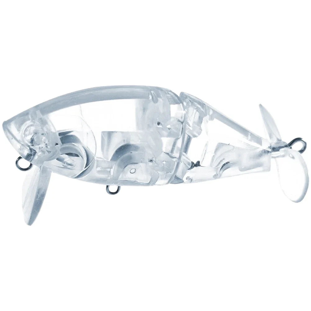 9cm 22g Transparent Two-Section Spinner Minnow Lure for Freshwater Fishing