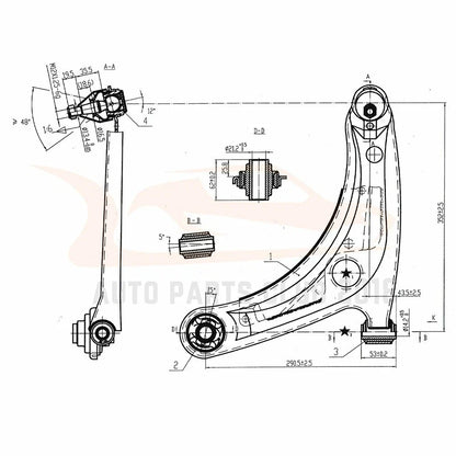 Set of 8 Suspension Control Arms Tie Rods Sway Bars for Toyota Yaris (2007–2008)