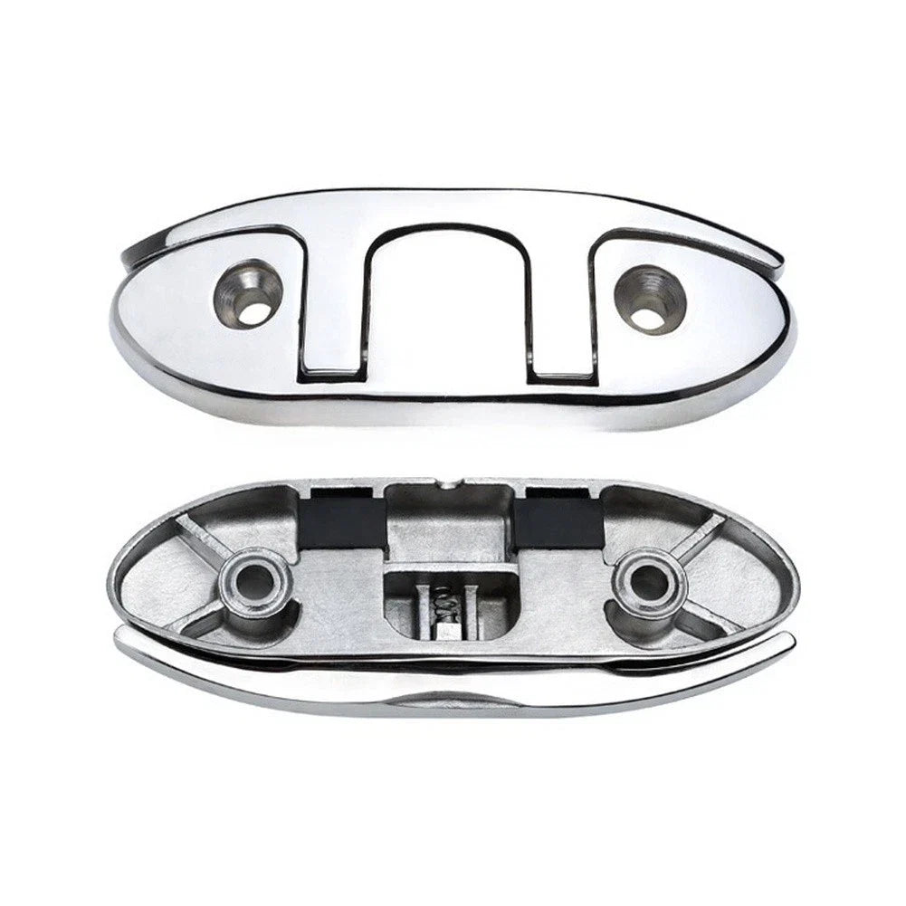 Folding Rope Cleat for Boats & Yachts - Marine Grade 316 Stainless Steel