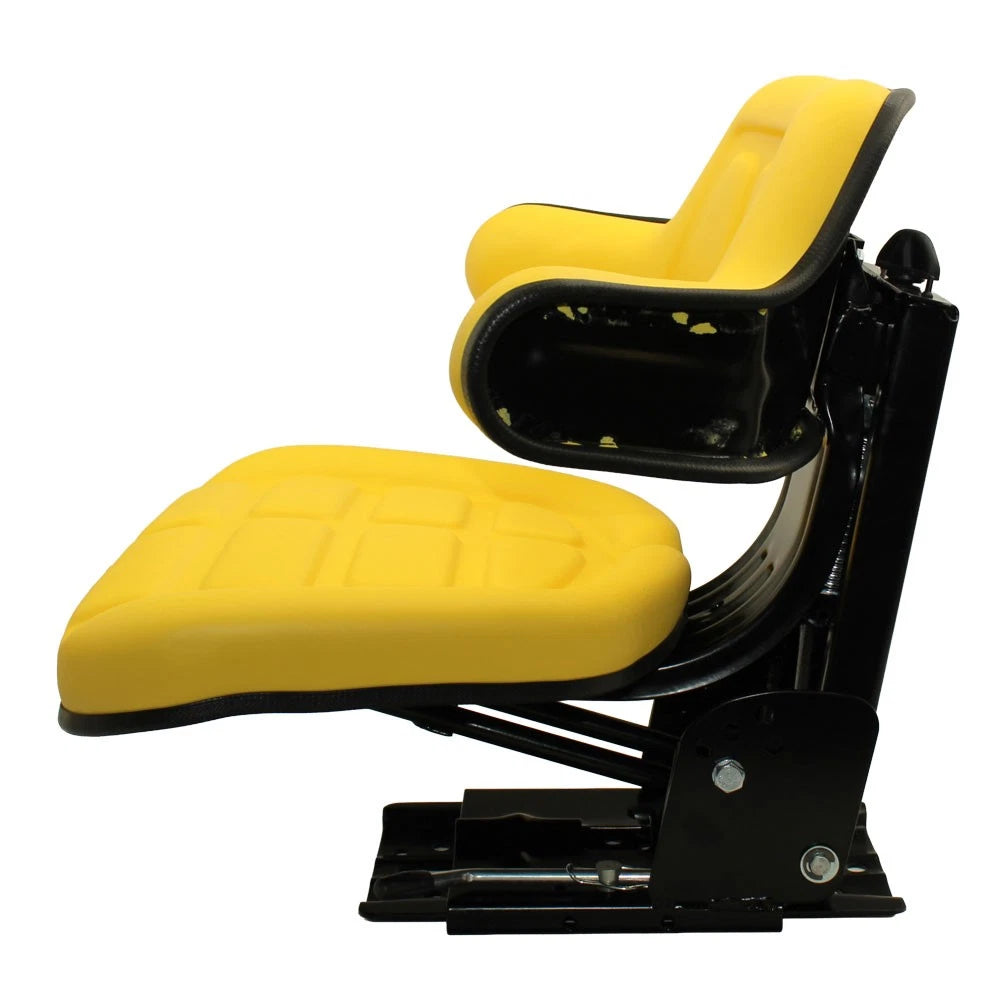 Yellow Vinyl Tractor Seat for John Deere JD 1020, 2755, 2940 (Fits)