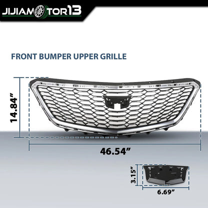 Front Bumper Upper Grille for Cadillac XT4 (2019–2023) Chrome, 84536239, 84658410, 84504262