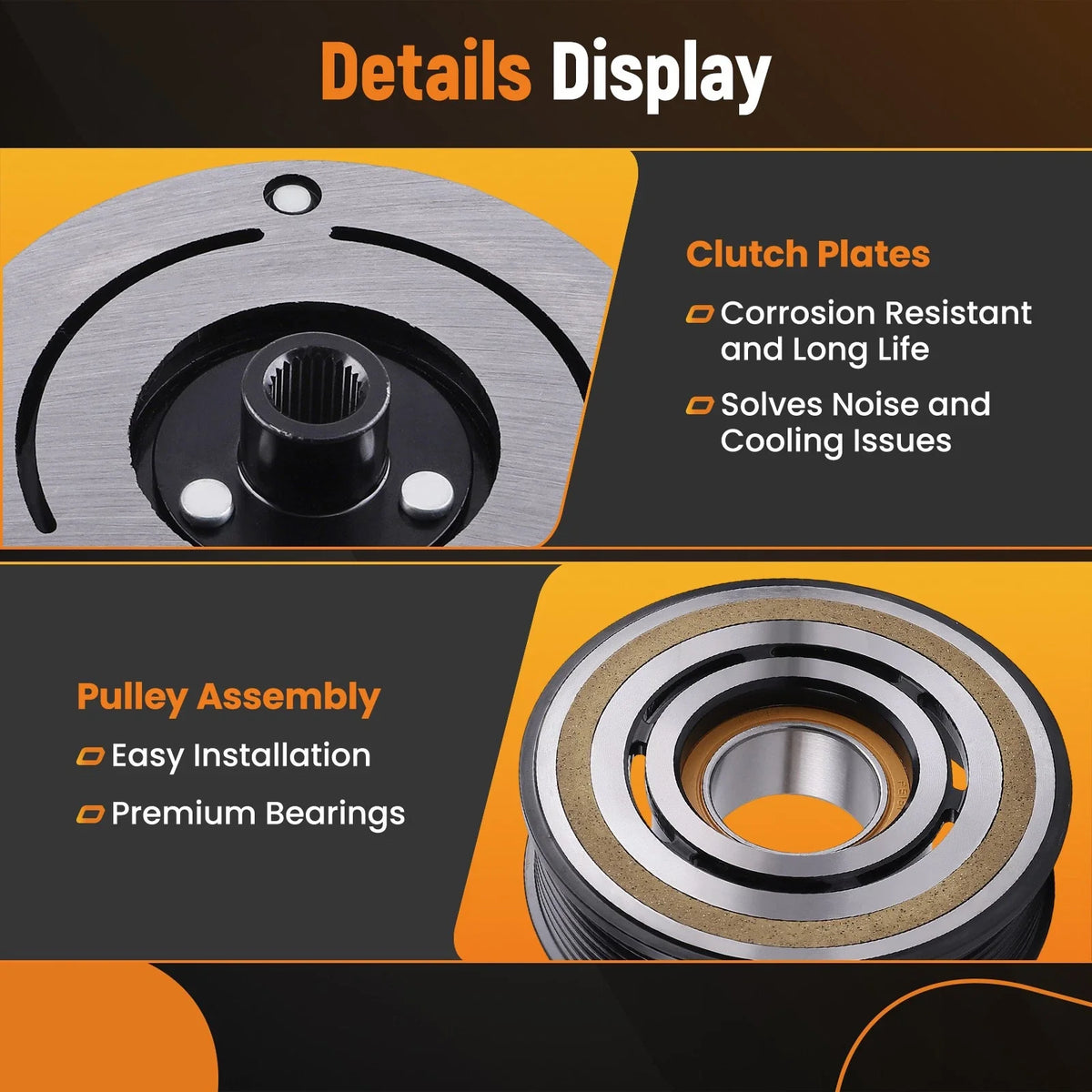 A/C Compressor Coil Clutch Assembly Kit for Toyota Tacoma (2016–2018)