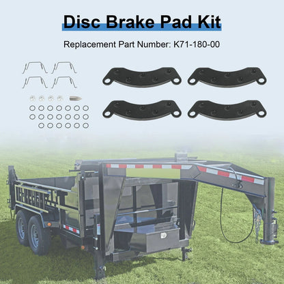 Set of 4 Trailer Axle Disc Brake Pads for Dexter K71-180-00