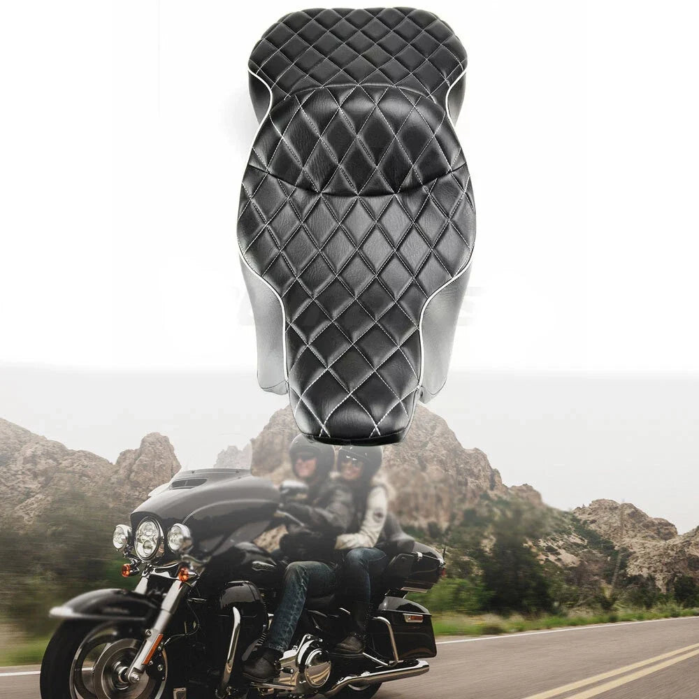 Diamond Rider Driver Passenger Seat for Harley Electra Glide Ultra Classic (1997–2007)