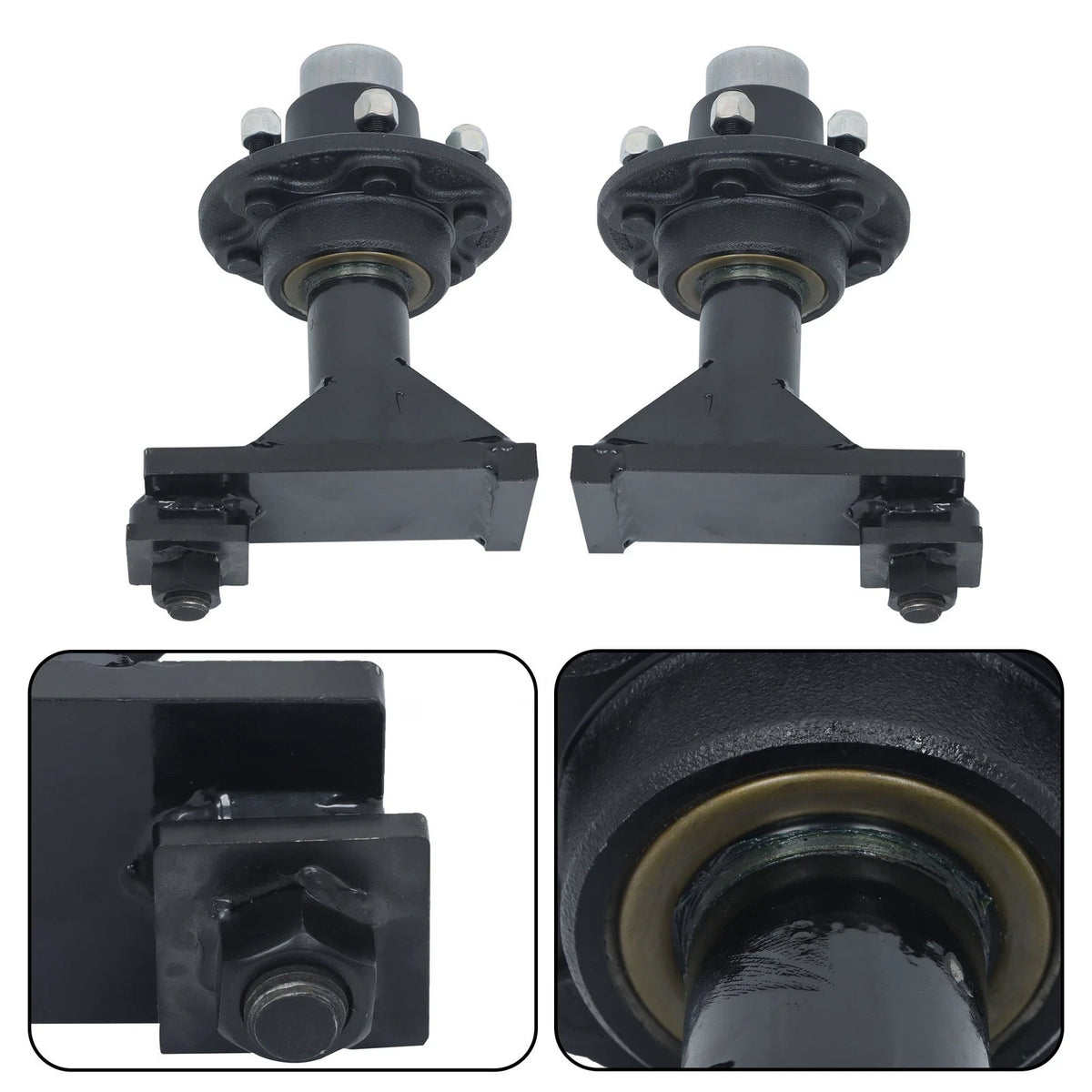 Set of 4 Shipping Container Wheels & Bolt-On Spindle Kit for BCK57002K