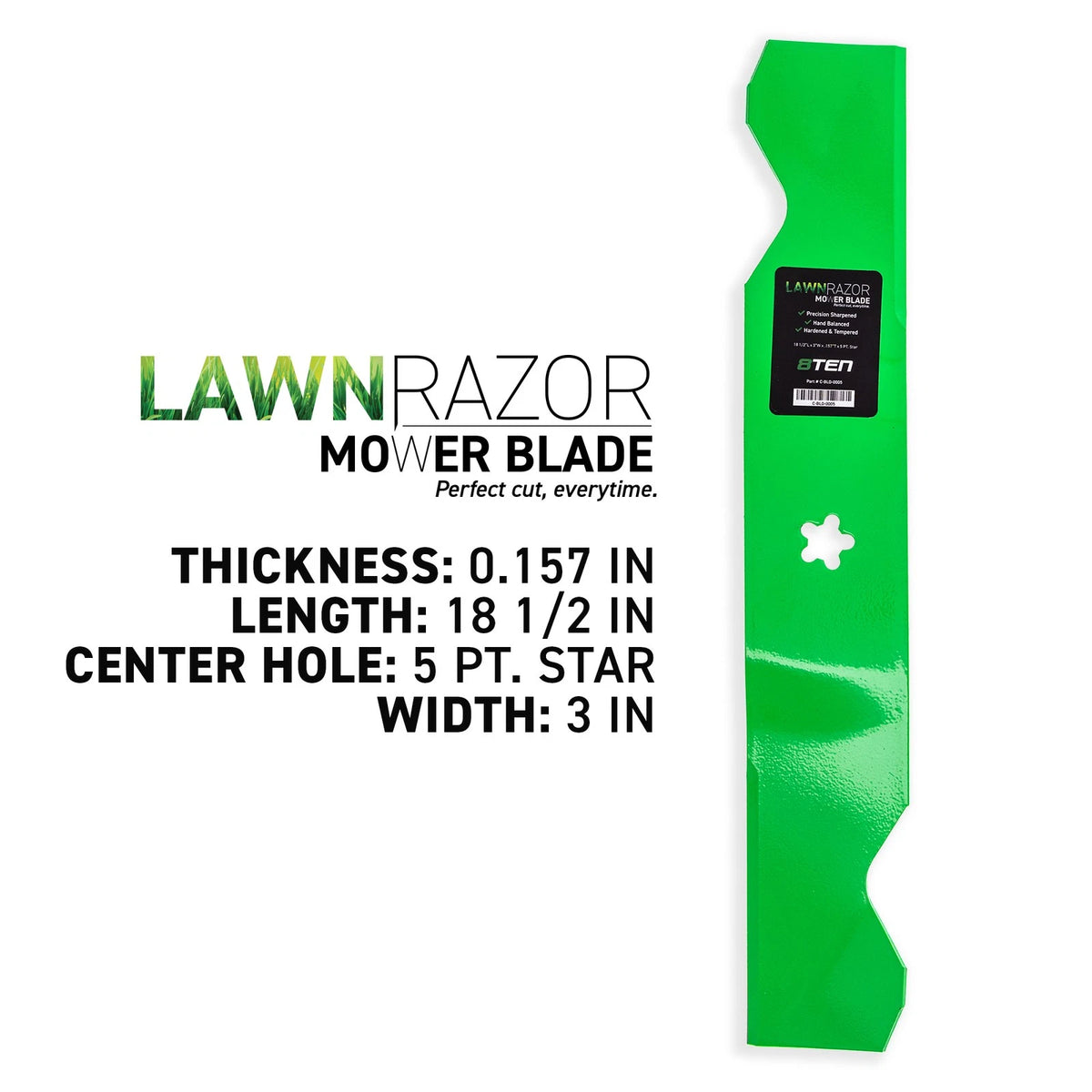 9-Pack LawnRAZOR Mower Blades for Poulan Pro 541ZX (574292401, 575938401)