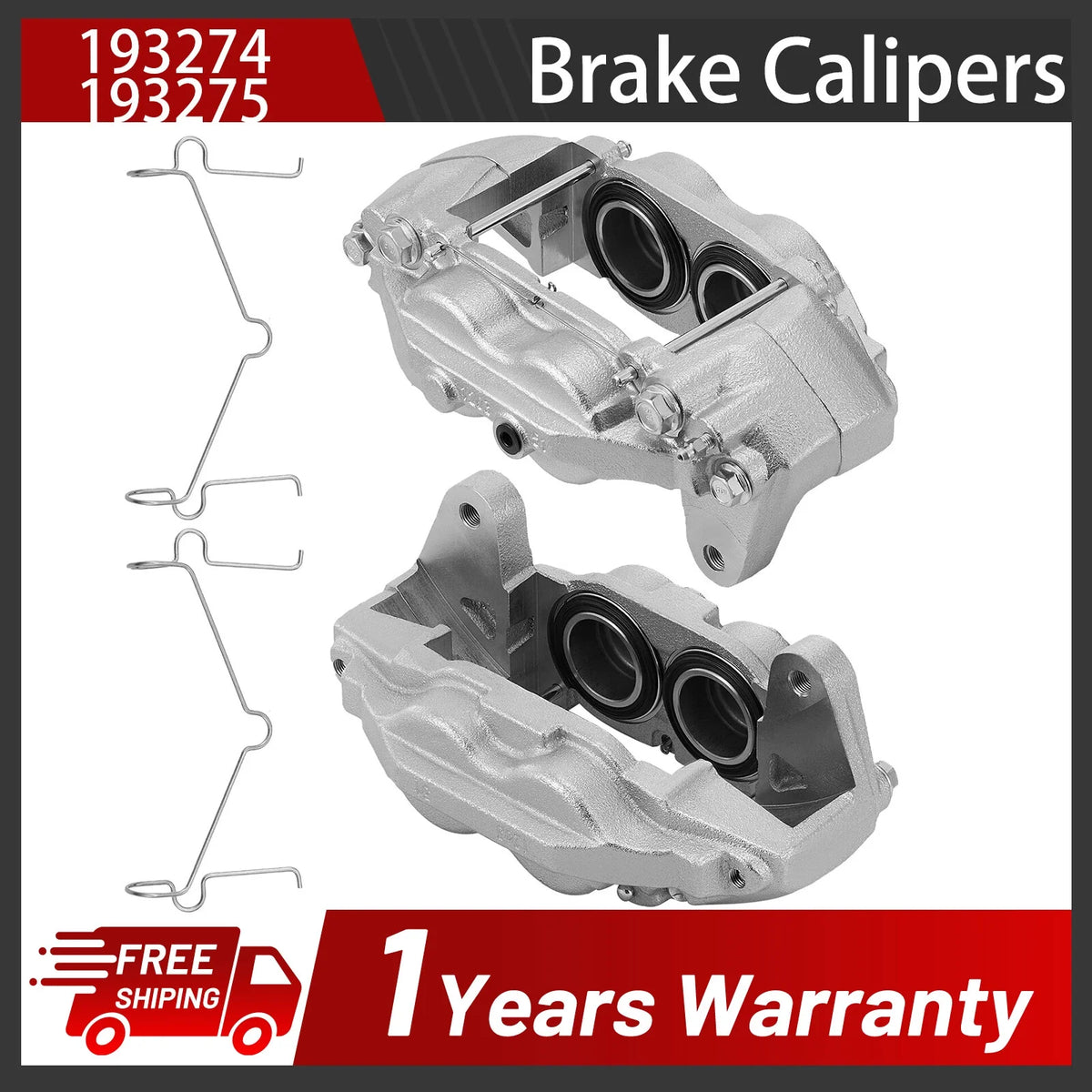 2X Front Disc Brake Calipers for Toyota Sequoia Tundra (2008–2016) V8 5.7L