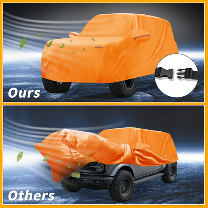 Waterproof Car Cover for Ford Bronco (2021–2023) 210D-PU Orange