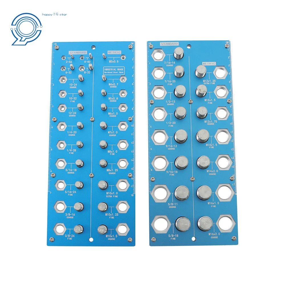 Bolt and Nut Identifier Gauge for Automotive (21 Inch and 17 Metric)
