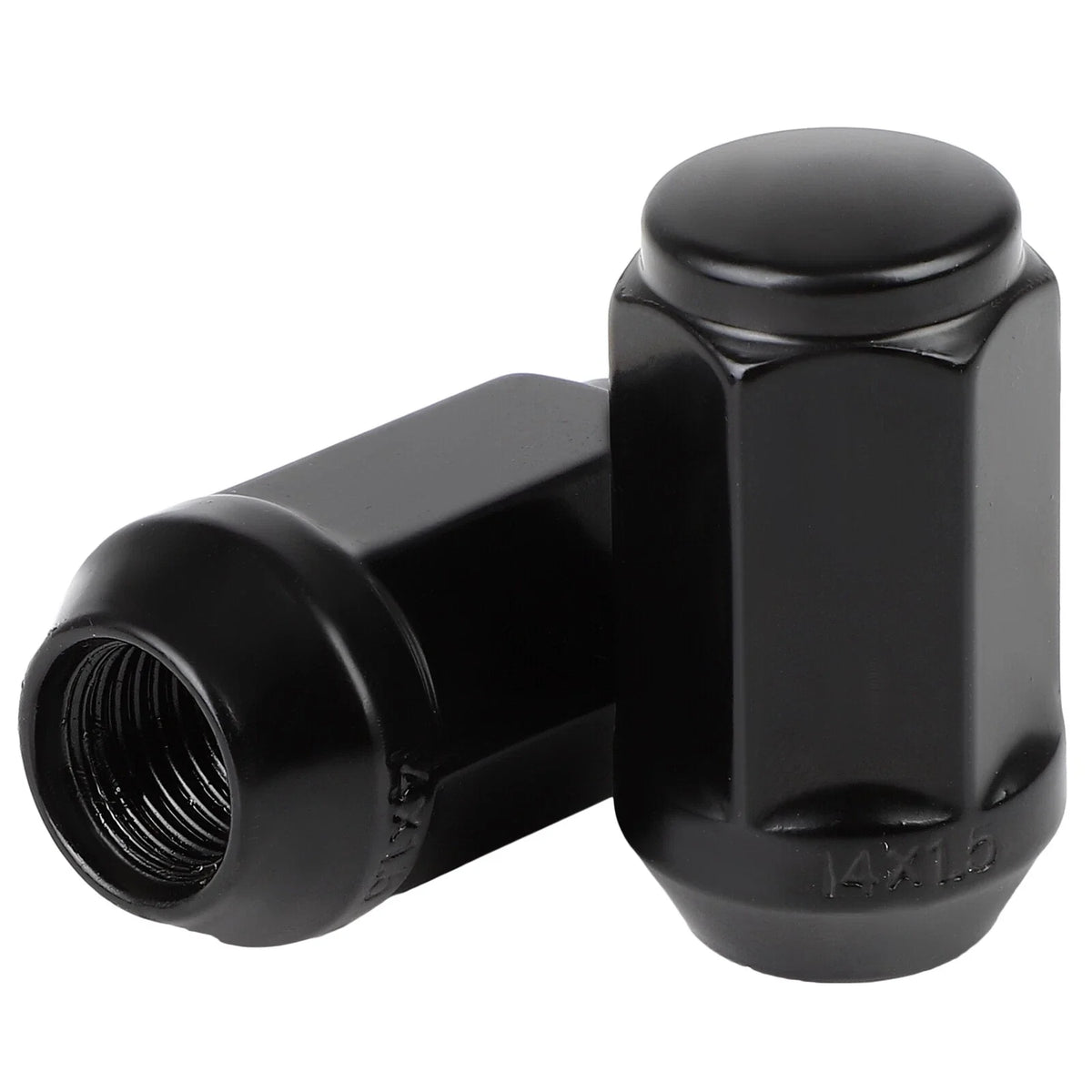 Set of 24 Bulge Acorn Lug Nuts 14x1.5 Black for Chevy Camaro Impala Tahoe