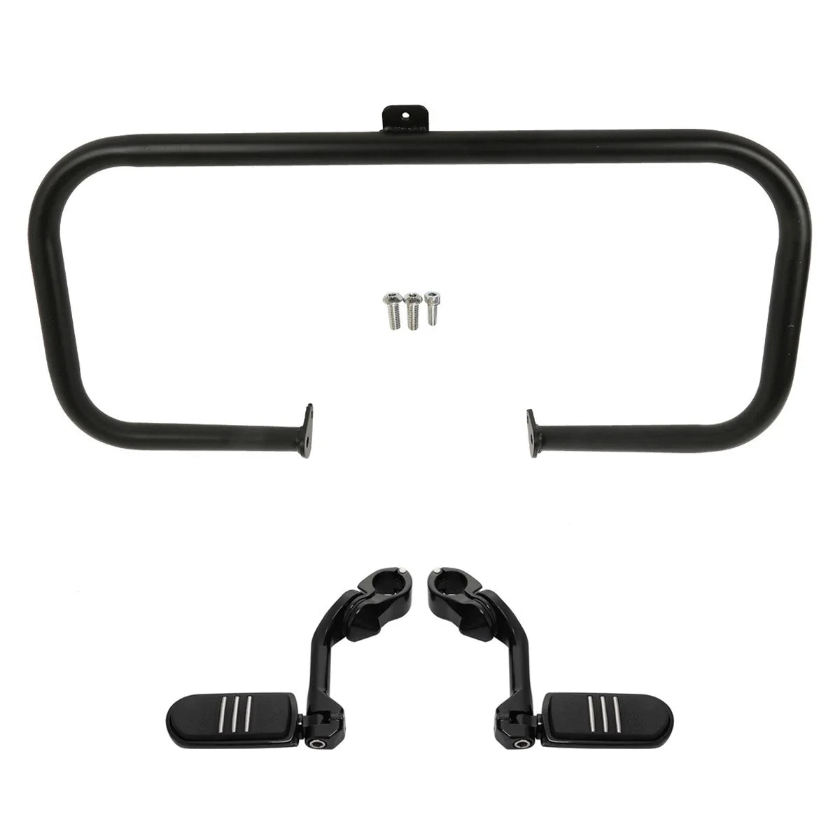 Engine Guard Highway Bar with Long Angled Footpegs for Harley Road King (1997–2008)