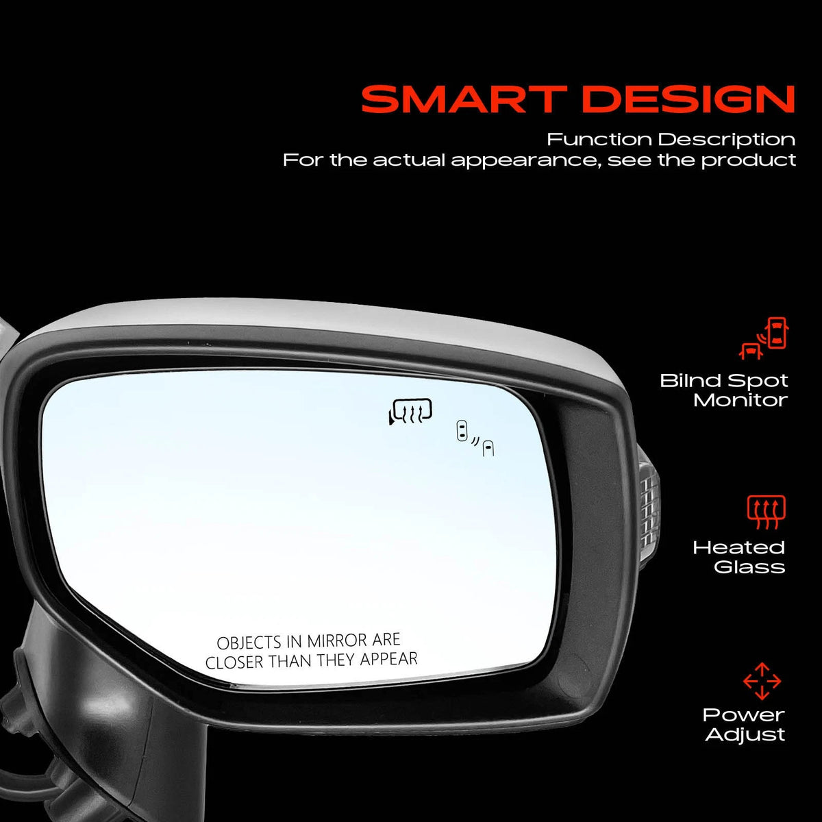 A-Premium Power Mirror for Subaru Outback Legacy (2015–2017) 91036AL21A, 91039AL13A, 91054VA100, SU1321174