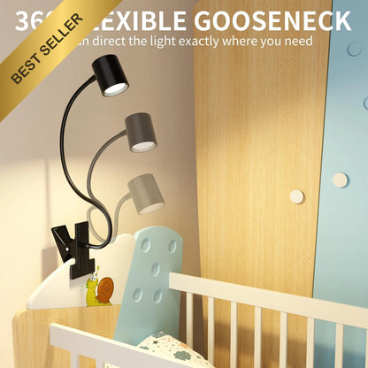 LED Desk Lamp for Dott Arts (USB Clip On, 3 Colors, 10 Brightness Levels)