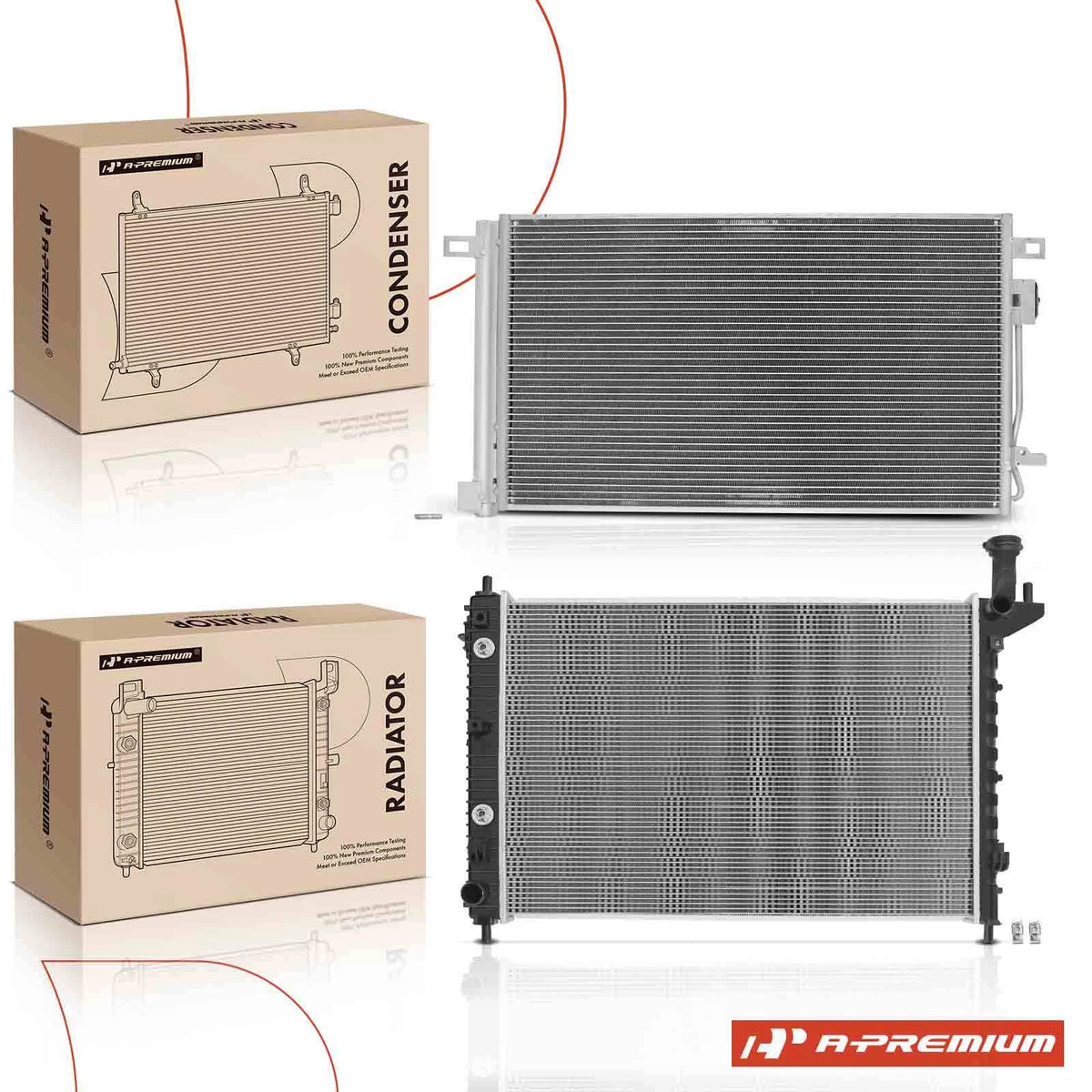 Radiator & A/C Condenser for Chevy Traverse (2009–2017) GMC Acadia (2007–2016) - 22893857, 23434160, 84079536, 15226649, 22918340, 23479280, CU13007