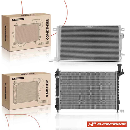 Radiator & A/C Condenser for Chevy Traverse (2009–2017) GMC Acadia (2007–2016) - 22893857, 23434160, 84079536, 15226649, 22918340, 23479280, CU13007