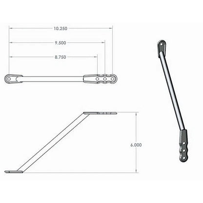 Adjustable Tubular Chromoly Nose Wing Straps for J&J (8-3/4 - 10-1/4 Inch) 9401873