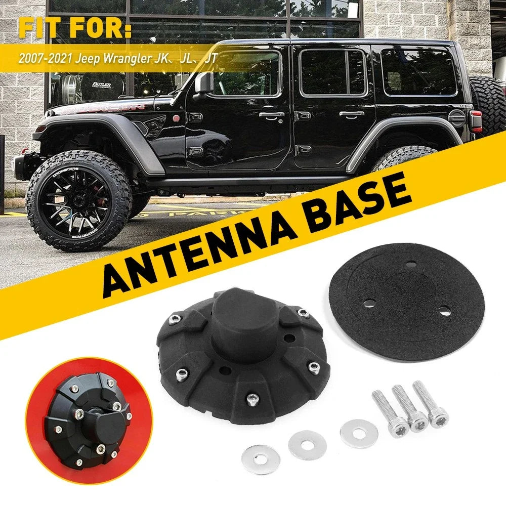 Antenna Base Cover for Jeep Wrangler JK JL JLU Gladiator JT (2007–Present)