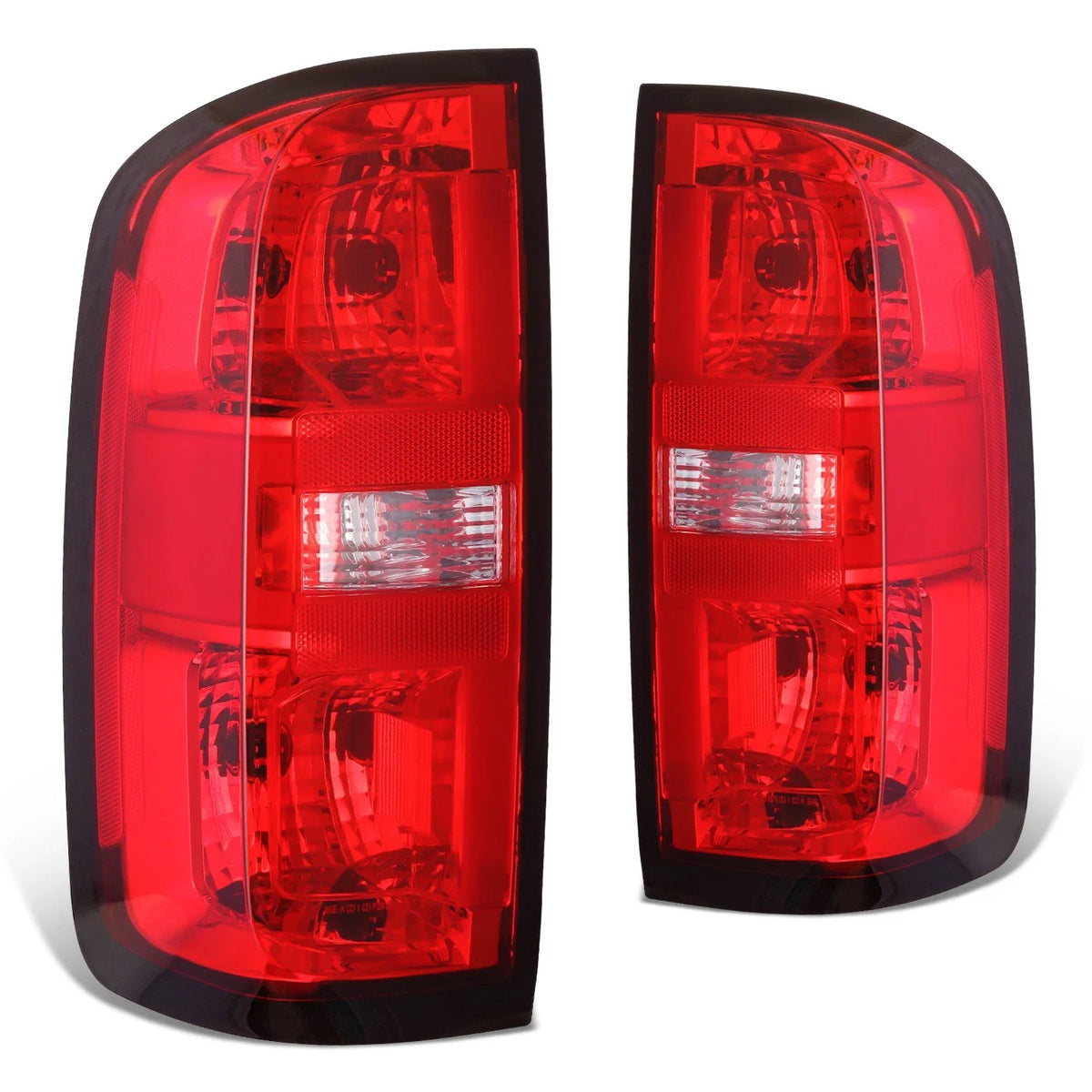 Chrome Housing Red Lens Tail Lights for Chevy Colorado (2015–2022)