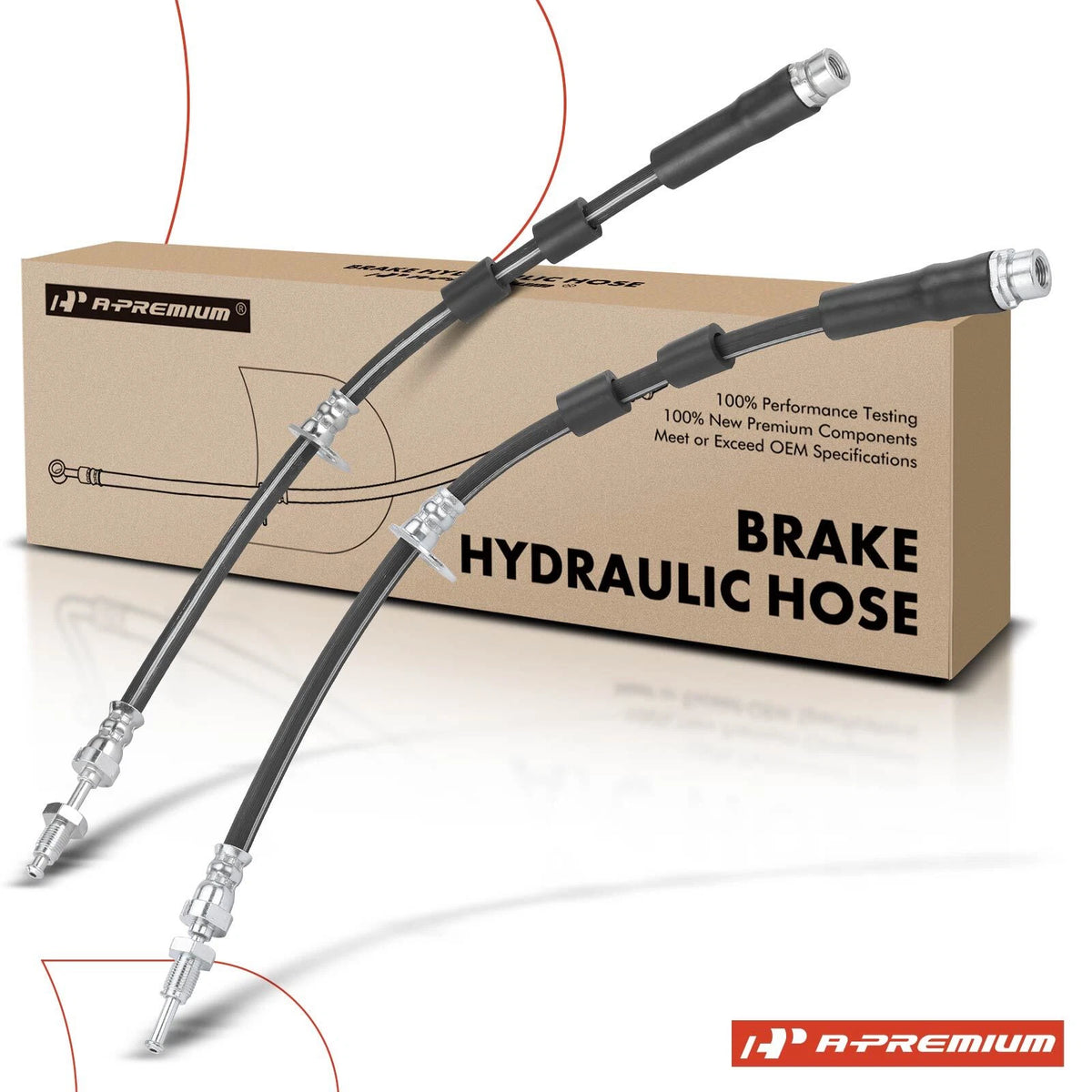 2X Rear Brake Hydraulic Hose for Ford Fiesta (2014–2019) C1BZ2282A, C1BZ2282B, H622440, H622441