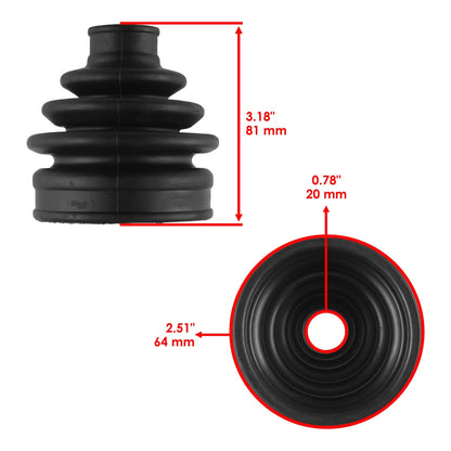 2 Rear Axle CV Boot Kit for Suzuki LTA750X Kingquad 750 4X4 (2005–2021)