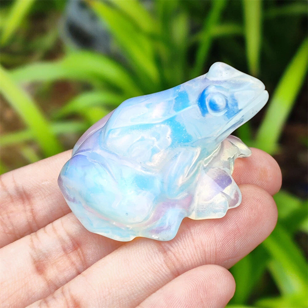 1pc Opal Hand-Carved Frog Natural Crystal Mineral Specimen