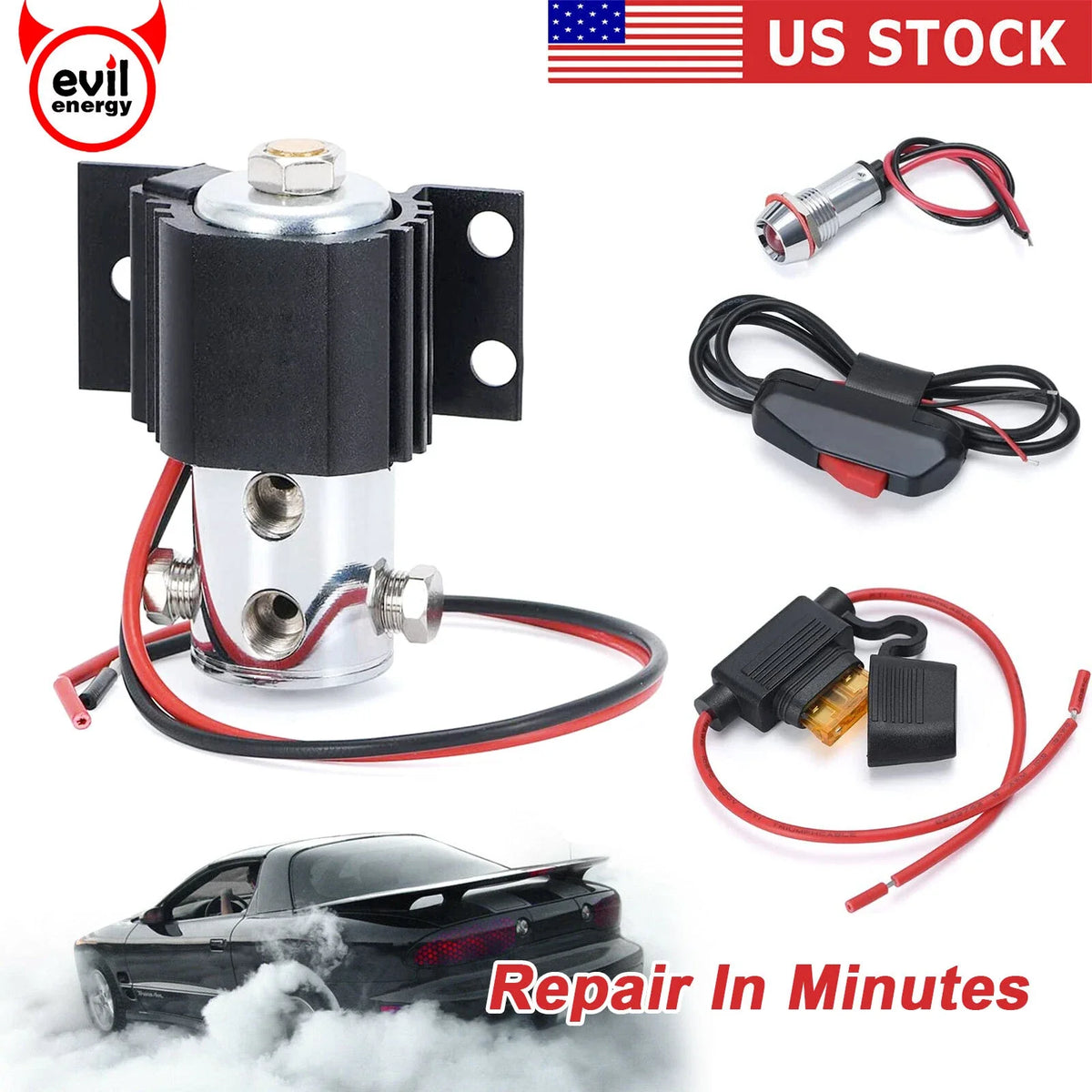 Front Line Lock Kit with Copper Brake Line Connect Hardware for Chevy (2015–2017)